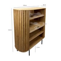 Bücherregal Standregal Massivholz mit Schublade Wohnregal modern Schrank klein – Ansicht 4