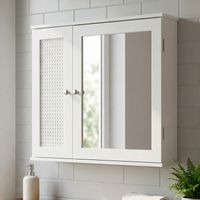 Hängeschrank Weiß 60cm Badezimmer Wandschrank Spiegelschrank Wandschrank Bad – Ansicht 1