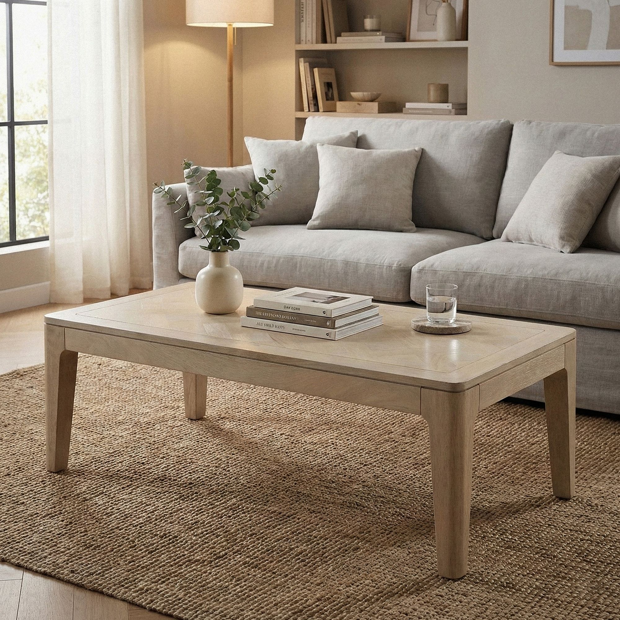 FineBuy Couchtisch 120 x 60 cm Massivholz Mango - Wohnzimmertisch Rechteckig - Sofatisch Modern Holz - Design Wohnzimmer Tisch Handmade | Farbe: Braun