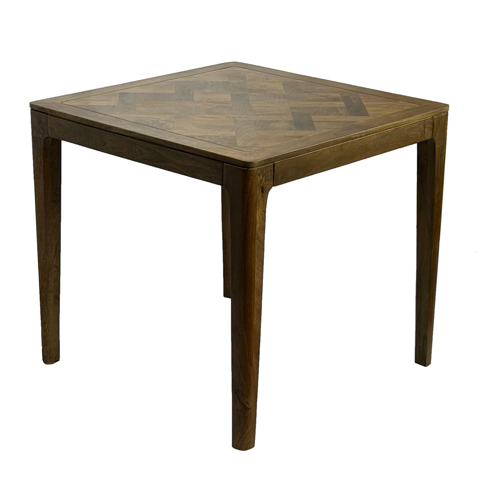 FineBuy Esstisch Massivholz Mango 80x80 cm - Quadratischer Esszimmertisch Holz - Küchentisch modern für 4 Personen - Stabiler Holztisch - Tisch für Esszimmer Bistrotisch Handmade