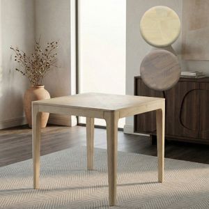 FineBuy Esstisch Massivholz Mango 80x80 cm - Quadratischer Esszimmertisch Holz - Küchentisch modern für 4 Personen - Stabiler Holztisch - Tisch für Esszimmer Bistrotisch Handmade