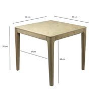 Esstisch Massivholz Quadratisch 80cm Esszimmertisch Küchentisch Tisch 4 Personen – Ansicht 3