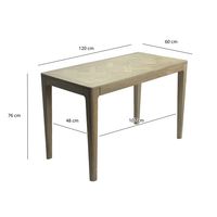 Esstisch Massivholz Rechteckig 120cm Esszimmertisch Küchentisch Tisch 6 Personen – Ansicht 3