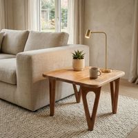 Couchtisch Akazie Massivholz Sofatisch Wohnzimmertisch Loungetisch Landhaus – Ansicht 4