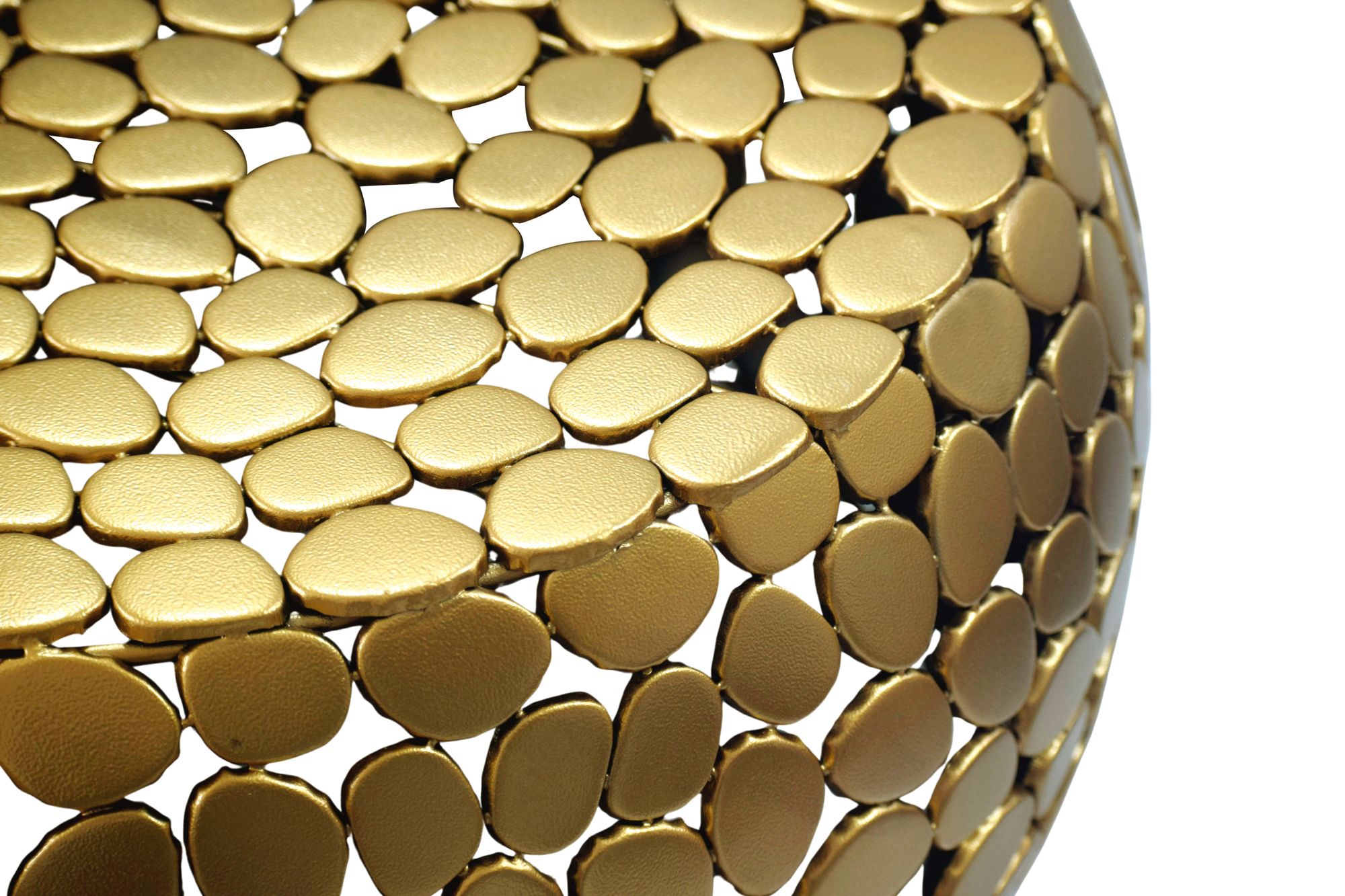 FineBuy Couchtisch Aluminium rund 66x32 cm - Design Sofatisch Wohnzimmer – Moderner Wohnzimmertisch Metall – Runder Loungetisch – Alu Beistelltisch Handmade | Farbe: Gold