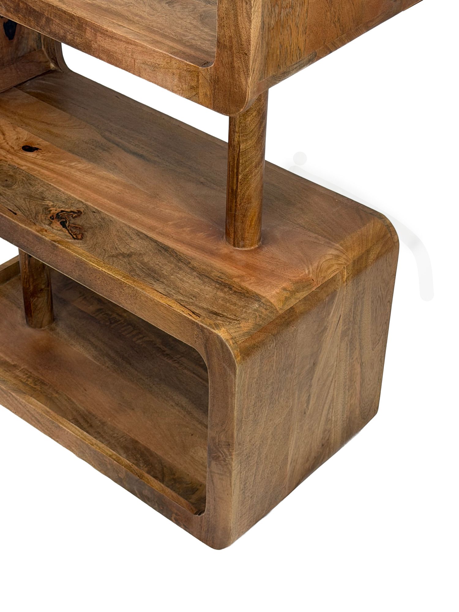 Bücherregal Massivholz Stauraumregal 160cm Wohnregal modern hoch Standregal – Ansicht 4