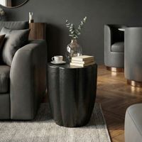 Beistelltisch Aluminium Dekotisch Metall Alu Anstelltisch Sofatisch rund klein – Ansicht 2