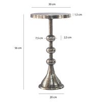 Beistelltisch Rund 30cm Anstelltisch Metall Dekotisch Aluminium Alu Sofatisch – Ansicht 3