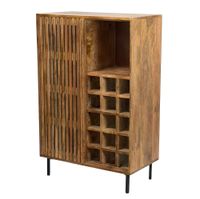 Hausbar Mango Massivholz 123cm Barschrank Spirituosenschrank Weinschrank Weinbar – Ansicht 6