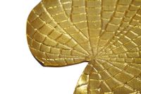 Beistelltisch Gold 57cm Alu Anstelltisch Blatt Wohnzimmertisch Couchtisch Rund – Ansicht 4