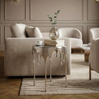Beistelltisch 43cm Alu Anstelltisch Tropfen Wohnzimmertisch Couchtisch Rund – Ansicht 2