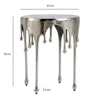 Beistelltisch 43cm Alu Anstelltisch Tropfen Wohnzimmertisch Couchtisch Rund – Ansicht 3