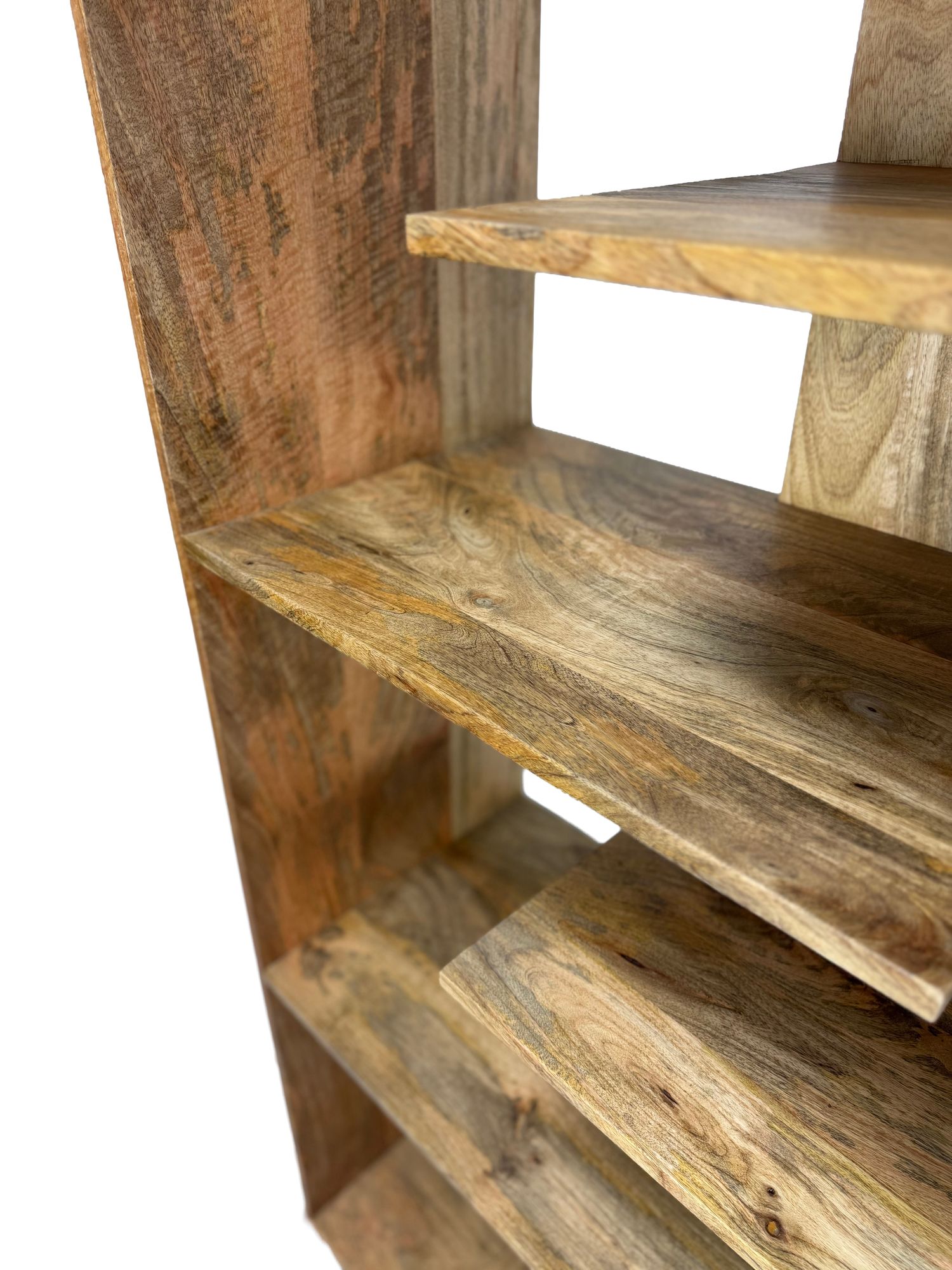 Bücherregal Massivholz Stauraumregal 200cm Wohnregal modern hoch Standregal – Ansicht 5