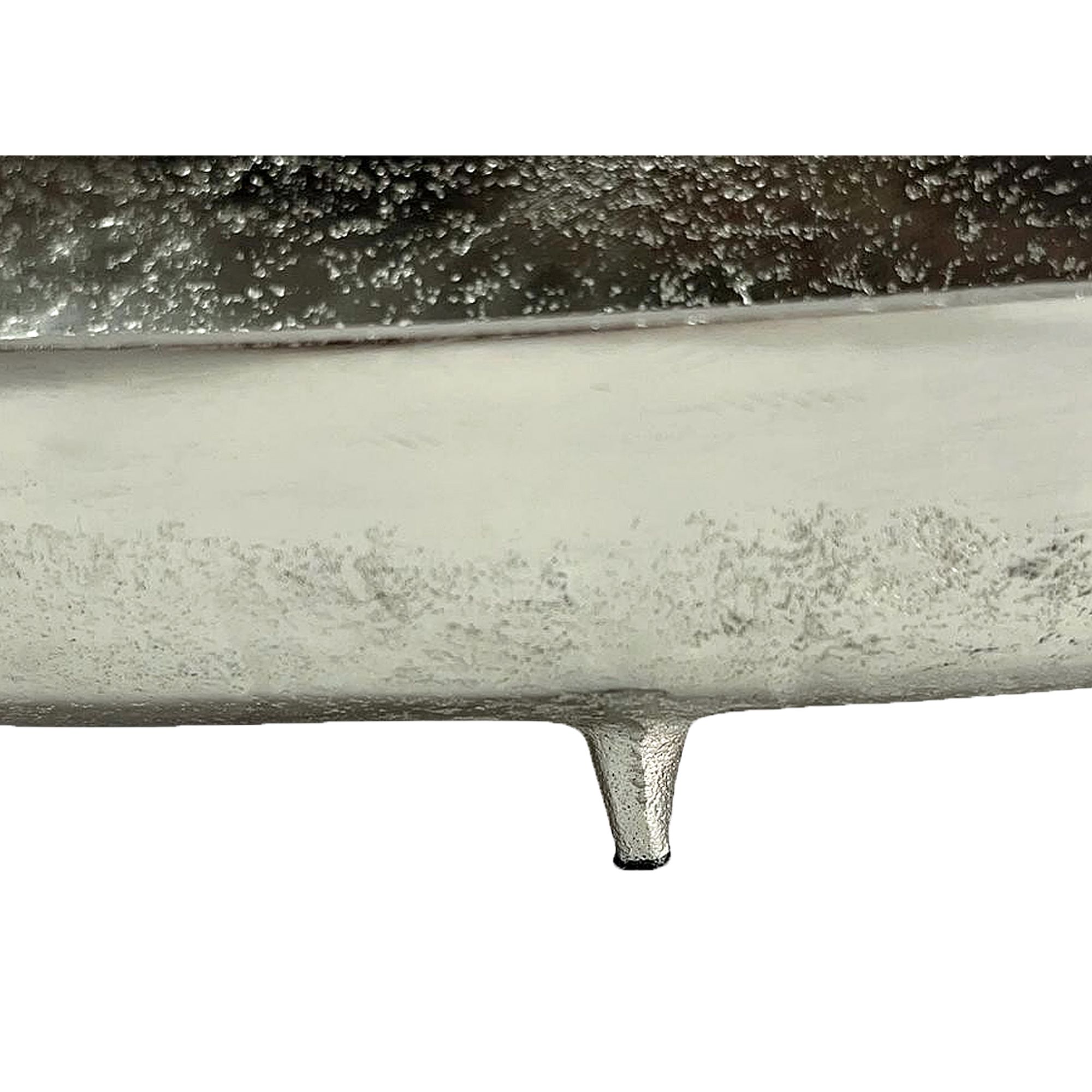 Dekoschale Silber Aluminium Schale Groß Tischdeko Metall Wohnaccessoire Modern – Ansicht 5