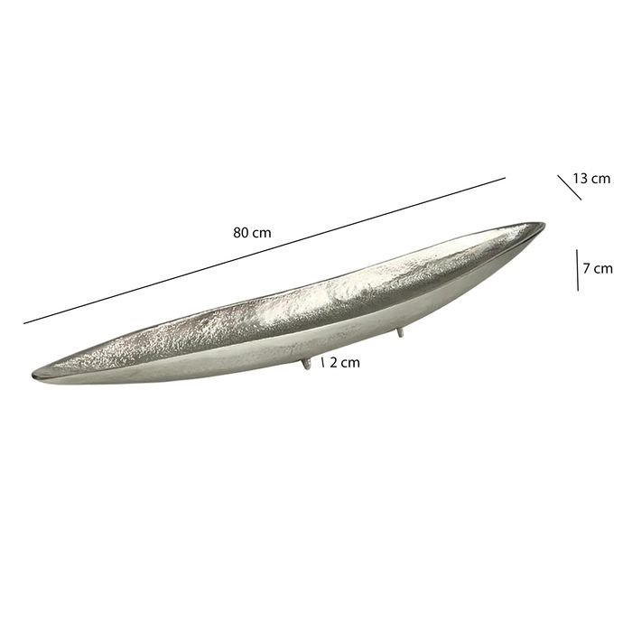 Dekoschale Silber Aluminium Schale Groß Tischdeko Metall Wohnaccessoire Modern – Maßzeichnung
