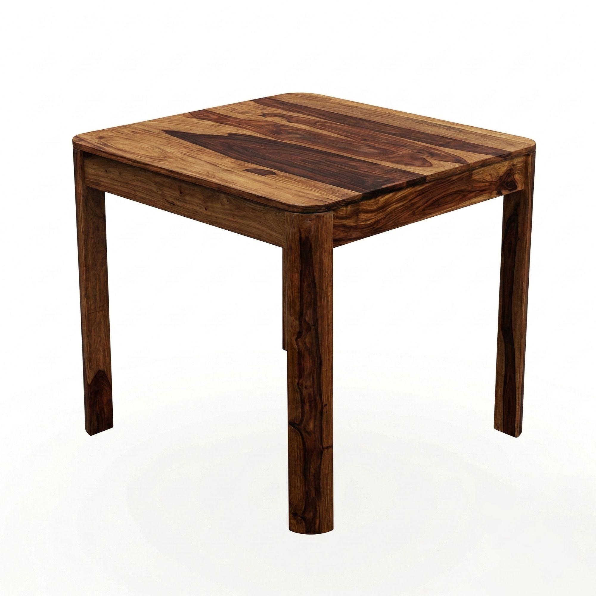 FineBuy Esstisch Sheesham Massivholz 80x80 cm Dunkelbraun - Quadratischer Esszimmertisch Holz - Küchentisch modern für 4 Personen - Stabiler Holztisch - Tisch für Esszimmer Bistrotisch Handmade