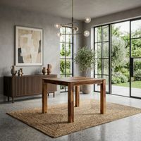 Esstisch Massivholz 80cm Esszimmertisch Sheesham Küchentisch 4 Personen Tisch – Ansicht 2