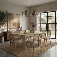 Esstisch Massivholz 120cm Esszimmertisch White Wash Küchentisch 6 Personen Tisch – Ansicht 4