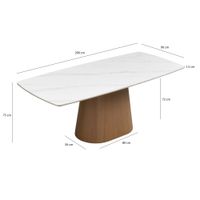 Esstisch 200cm Sinterstein Esszimmertisch groß Küchentisch Metall 10 Personen – Ansicht 3