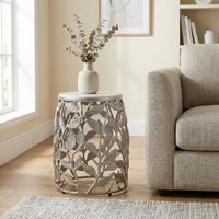 Beistelltisch 40cm Marmor Wohnzimmertisch Alu Sofatisch Couchtisch Rund Metall – Ansicht 1