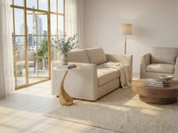 Beistelltisch 45cm Gold Marmor Wohnzimmertisch Alu Sofatisch Couchtisch Rund – Ansicht 2