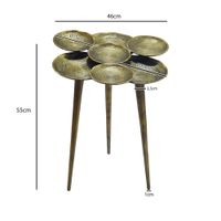 Beistelltisch Aluminium 46cm Couchtisch Gold Alu Wohnzimmertisch Metall Tisch – Ansicht 3