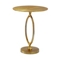 Beistelltisch Alu Gold 44cm Rund Wohnzimmertisch Couchtisch Anstelltisch Metall – Ansicht 6