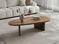 Couchtisch oval Mango Massivholz Sofatisch 120cm Beistelltisch Wohnzimmertisch – Ansicht 2