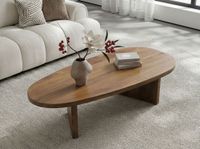 Couchtisch oval Mango Massivholz Sofatisch 120cm Beistelltisch Wohnzimmertisch – Ansicht 5