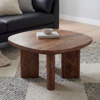 Couchtisch Mango Massivholz 60cm quadratisch Handgefertigter Wohnzimmertisch – Ansicht 1