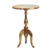 Beistelltisch Gold 35cm Aluminium Metall Wohnzimmertisch Couchtisch Alu Rund – Ansicht 6