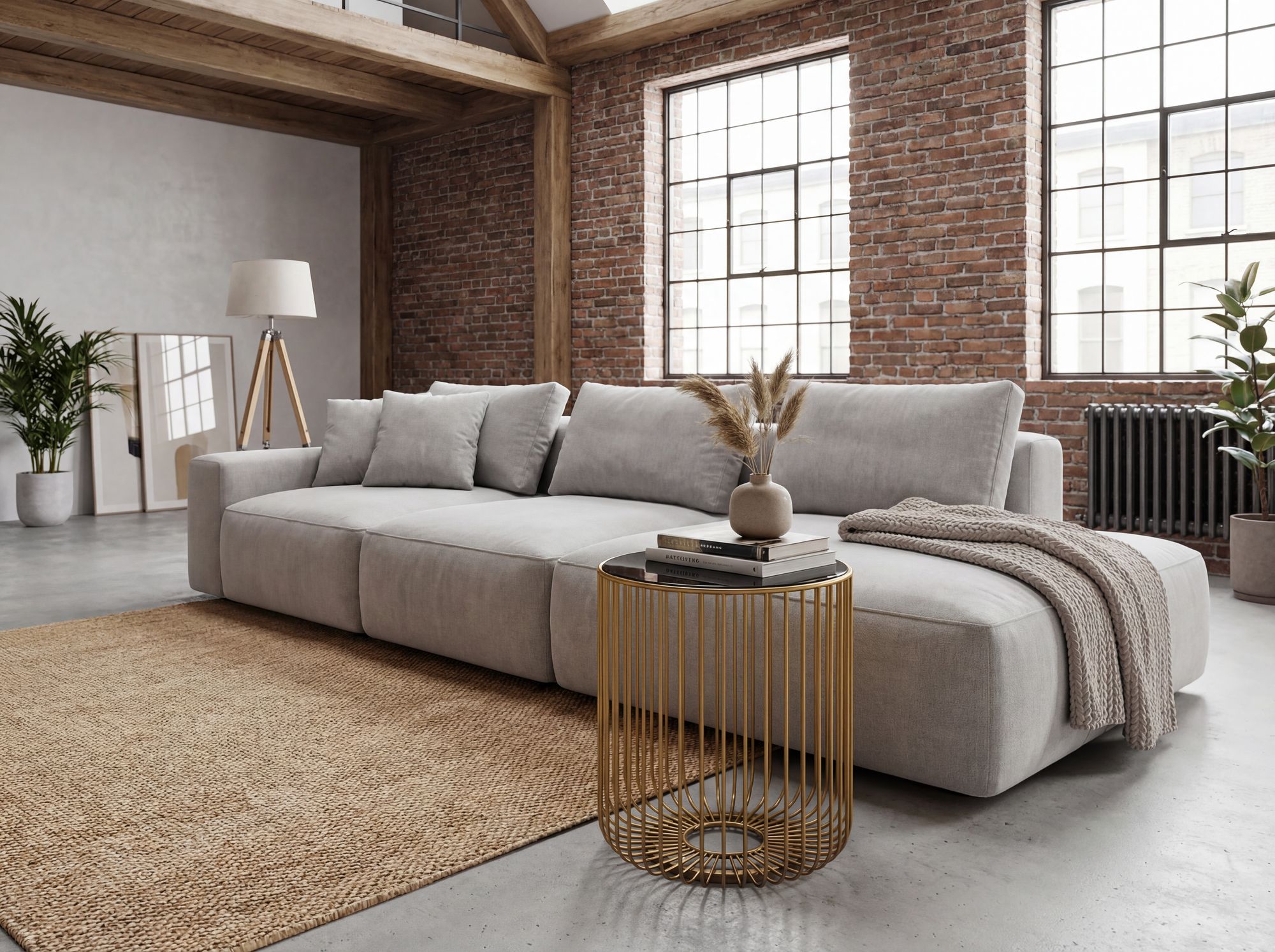 Beistelltisch 40cm Sofatisch Metall Glas Wohnzimmertisch Couchtisch Rund Gold – Ansicht 2