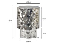 Beistelltisch 36cm Sofatisch Wohnzimmertisch Design Couchtisch Metall Alu Rund – Ansicht 3
