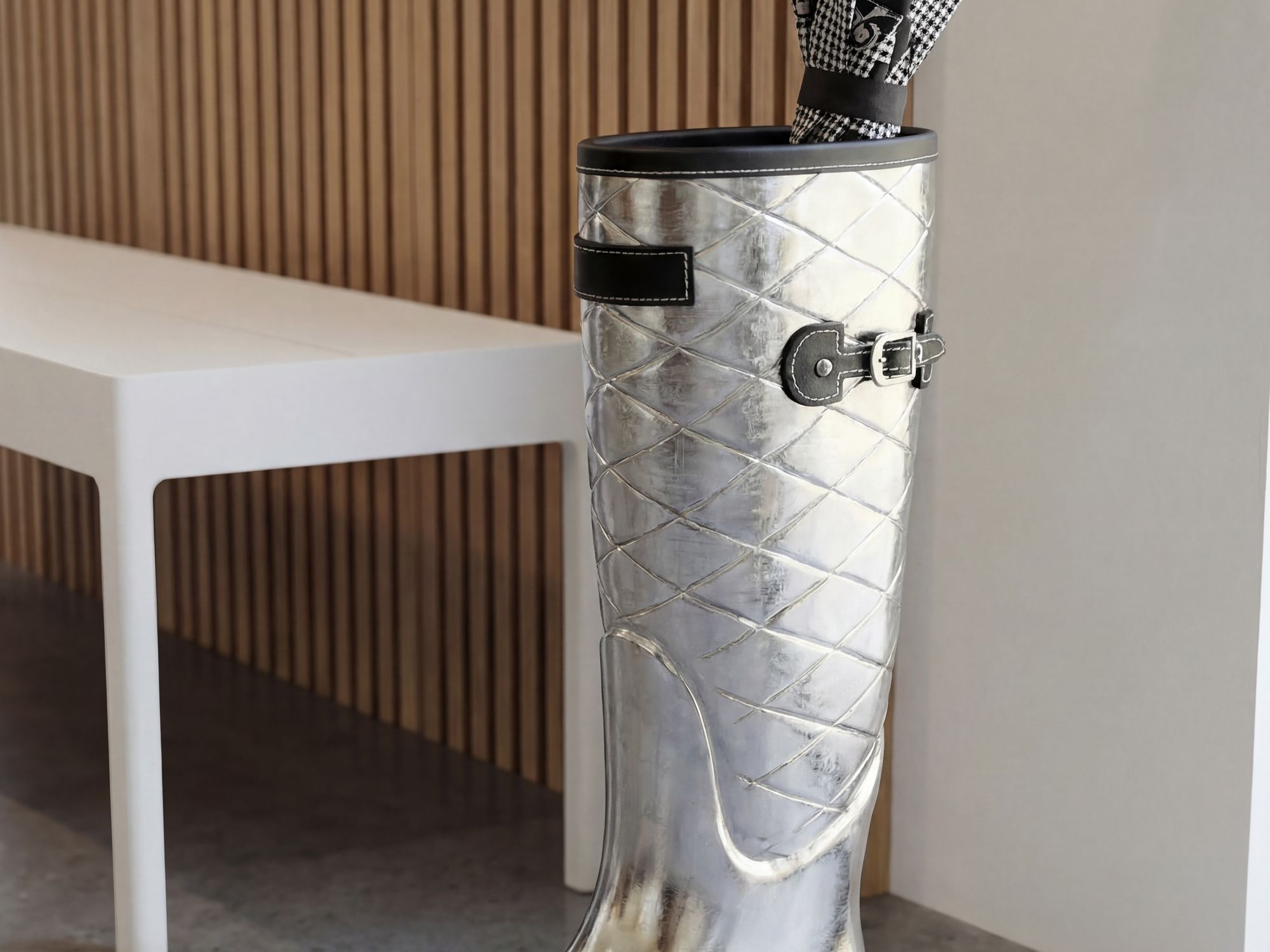 Schirmständer Silber 44cm Regenschirmständer Schirmhalter Schirmaufbewahrung – Ansicht 4