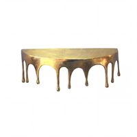 Wandregal Aluminium Gold Tropfen Optik Hängeregal Schweberegal Wandboard Drops – Ansicht 6