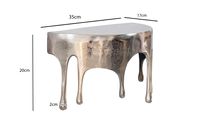 Wandregal Aluminium Silber Tropfen Optik Hängeregal Schweberegal Wandboard Drops – Ansicht 3