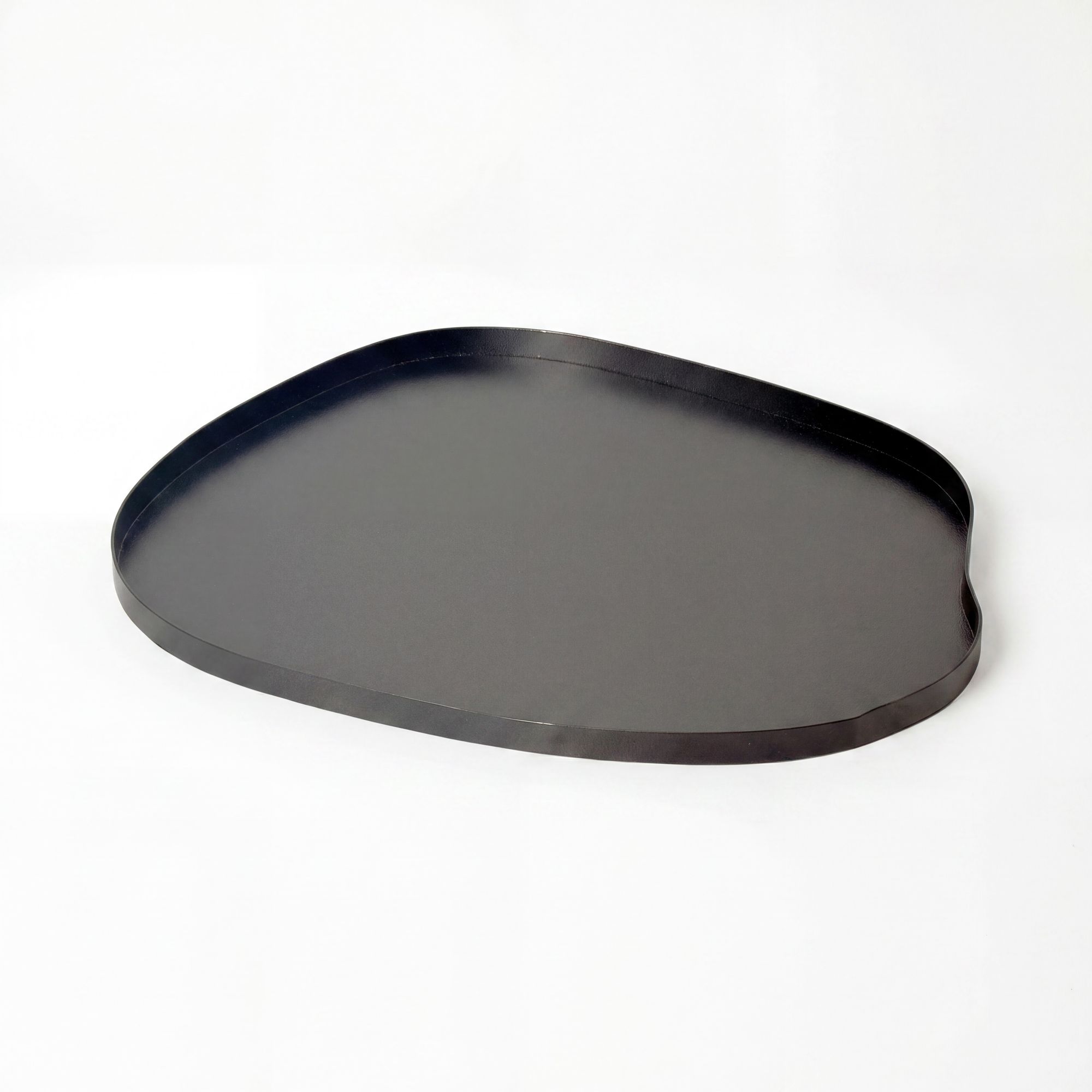 Dekotablett Metall 50cm Schwarz Dekoteller Tablett Organisch Tischdeko Standdeko – Ansicht 6