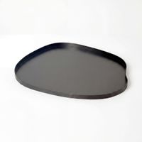 Dekotablett Metall 50cm Schwarz Dekoteller Tablett Organisch Tischdeko Standdeko – Ansicht 6