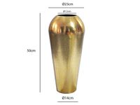 Vase 50cm Aluminium Blumenvase Design Bodenvase Wohndeko Rund Dekovase Metall – Ansicht 3
