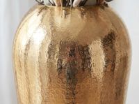 Vase 50cm Aluminium Blumenvase Design Bodenvase Wohndeko Rund Dekovase Metall – Ansicht 4