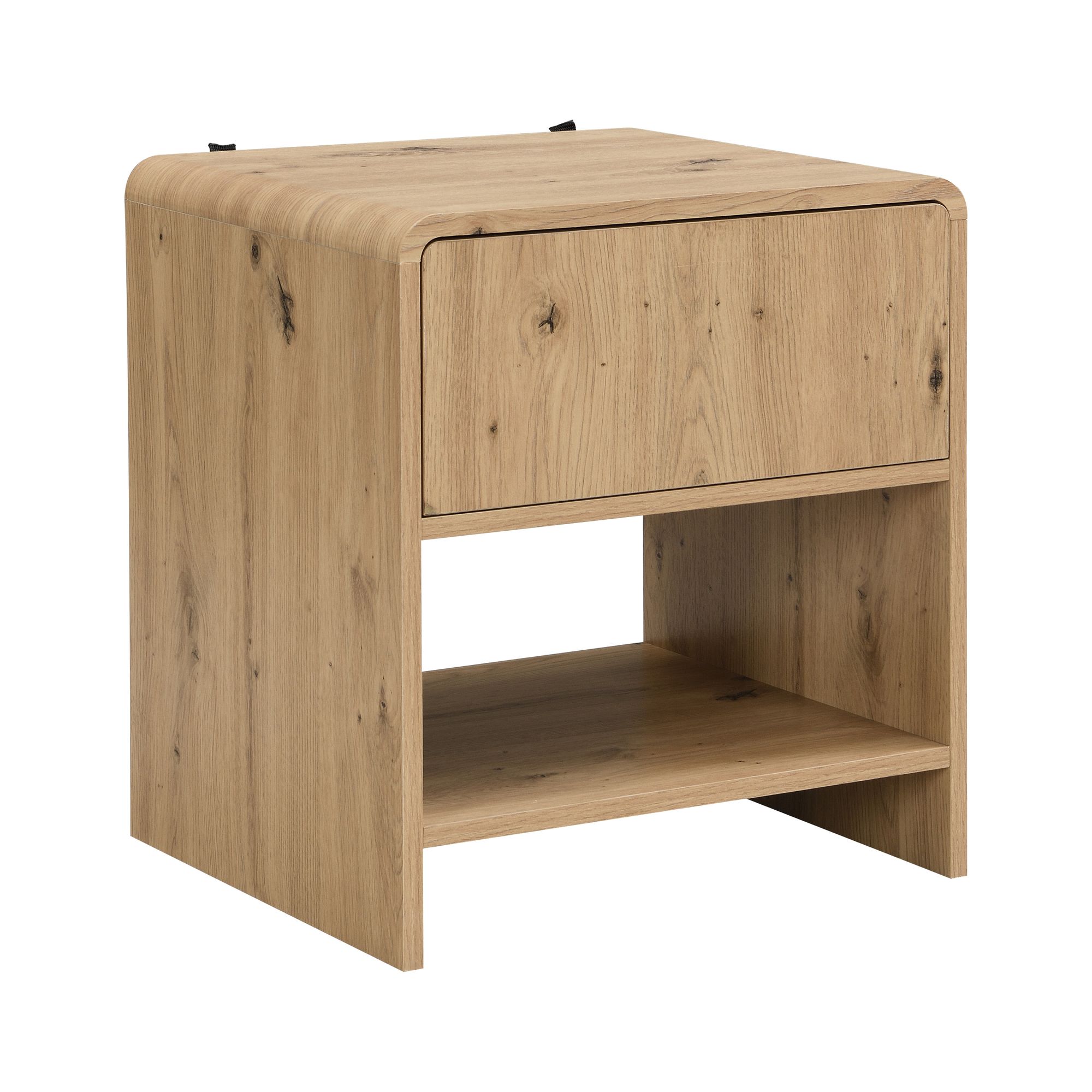 Nachttisch Nachtkommode Boxspringbett 50cm Eiche Dekor Schublade Stauraum Klein – Ansicht 6
