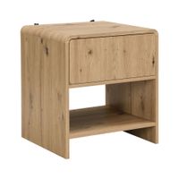 Nachttisch Nachtkommode Boxspringbett 50cm Eiche Dekor Schublade Stauraum Klein – Ansicht 6