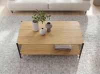 Couchtisch 110cm Eiche Optik Sofatisch Wohnzimmertisch Beistelltisch Ablage – Ansicht 5