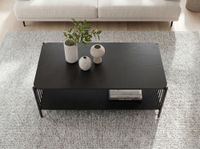 Couchtisch 110cm Eiche Optik Schwarz Sofatisch Wohnzimmertisch Beistelltisch – Ansicht 5