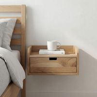 Nachttisch 45x30cm Massivholz Nachtkonsole Hängend mit Schublade schwebend – Ansicht 1