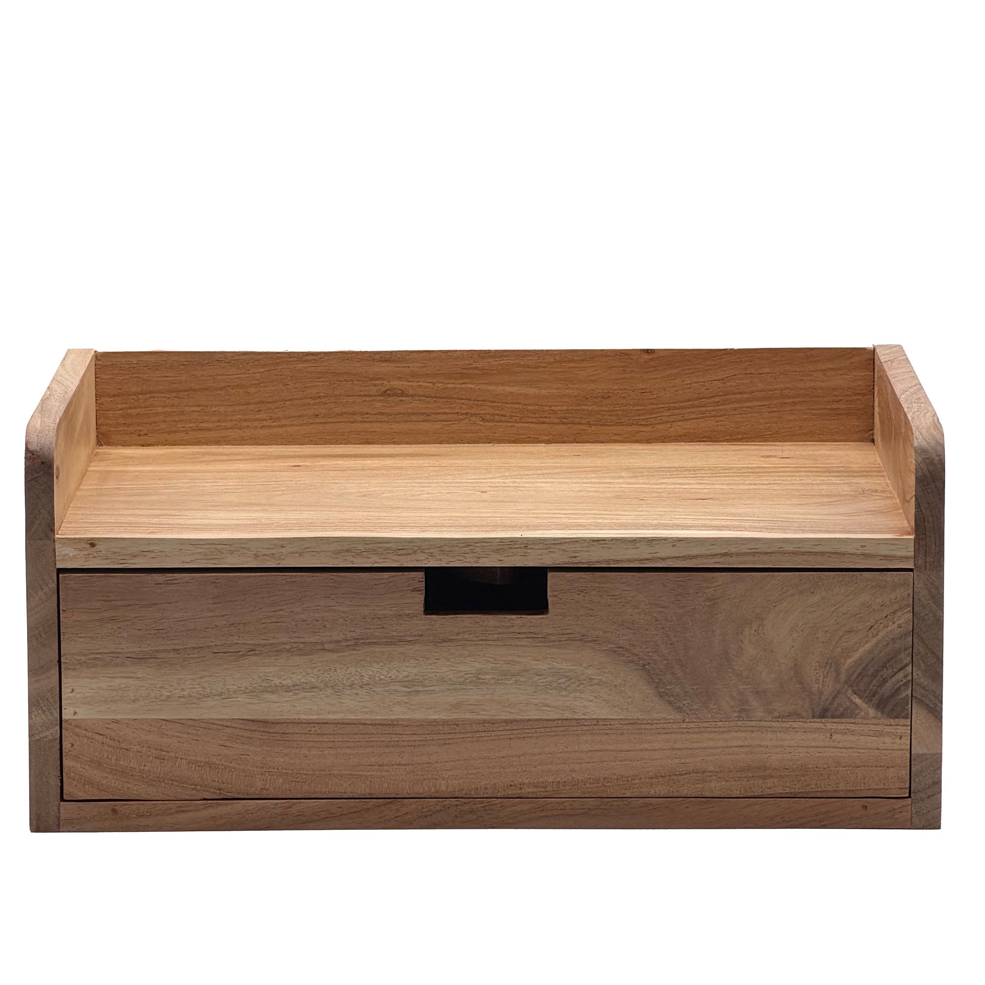 Wandregal Akazie 45x30cm Hängeregal Schublade Holz Massiv Wandboard Regal Wand – Ansicht 6
