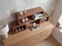 Standregal 3er Set Sheesham Holz Massiv Cube Dekoregal Holzregal Echtholz Regal – Ansicht 4