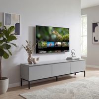 Lowboard 150 cm Grau TV Schrank Schublade Fernsehkommode Stauraum Fernsehschrank – Ansicht 1