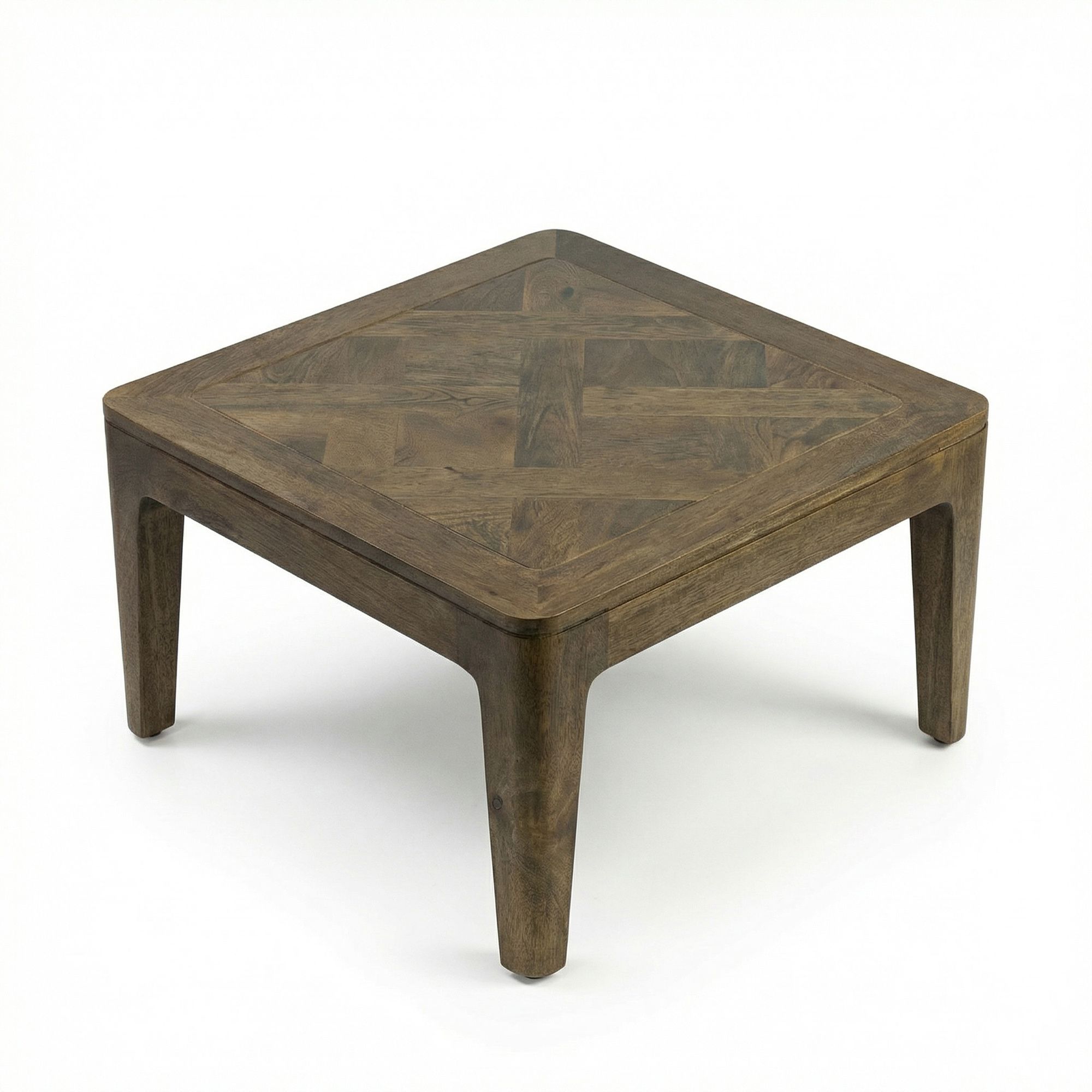 Couchtisch 60cm Mango Massivholz Walnuss Sofatisch Wohnzimmertisch Beistelltisch – Ansicht 6