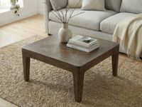 Couchtisch 60cm Mango Massivholz Walnuss Sofatisch Wohnzimmertisch Beistelltisch – Ansicht 2